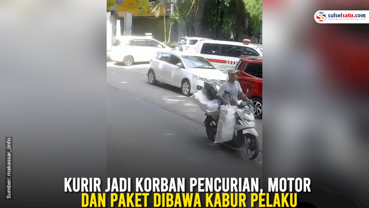 VIDEO: Kurir Jadi Korban Pencurian, Motor dan Paket Dibawa Kabur Pelaku
