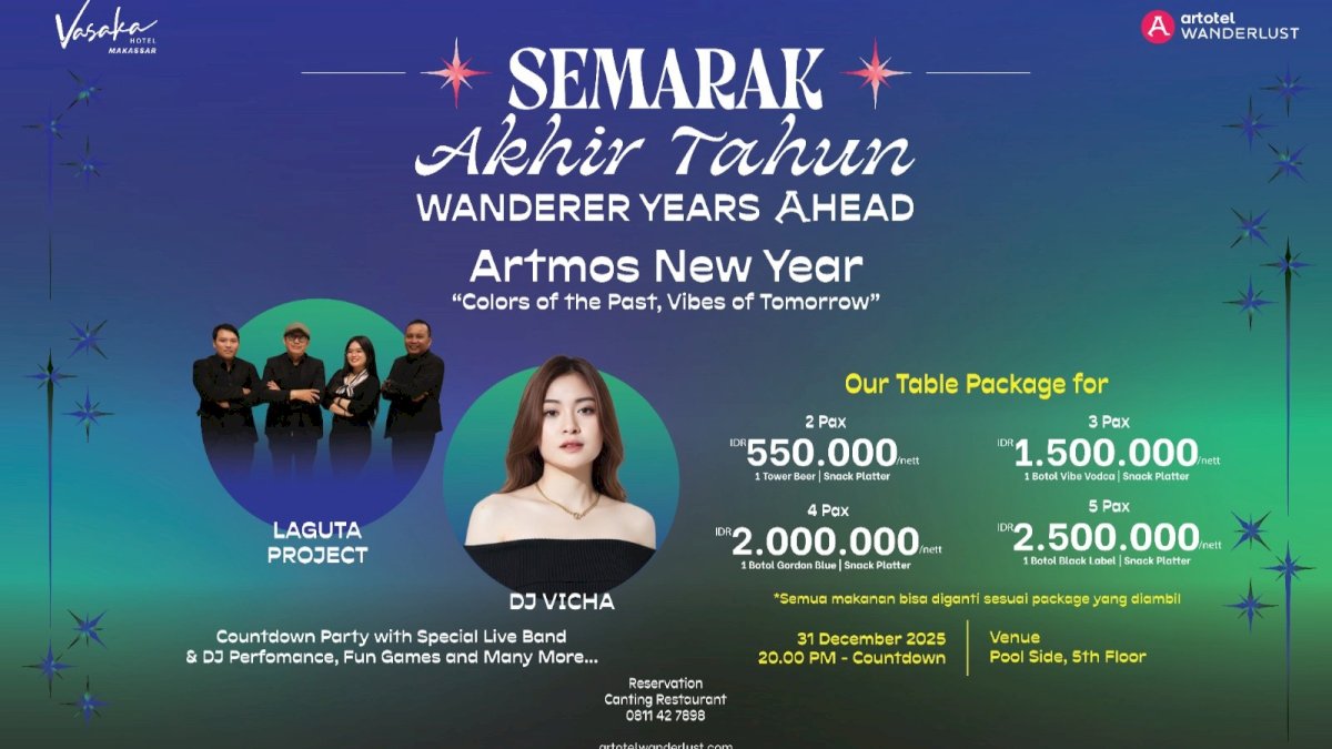 Musik dan Seni Siap Meriahkan Malam Tahun Baru Tamu di Vasaka Hotel Makassar