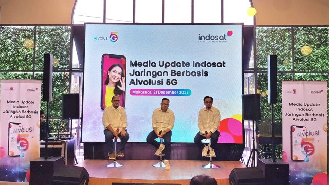 Media update Indosat peluncuran layanan 5G di Makassar. Foto: Istimewa.