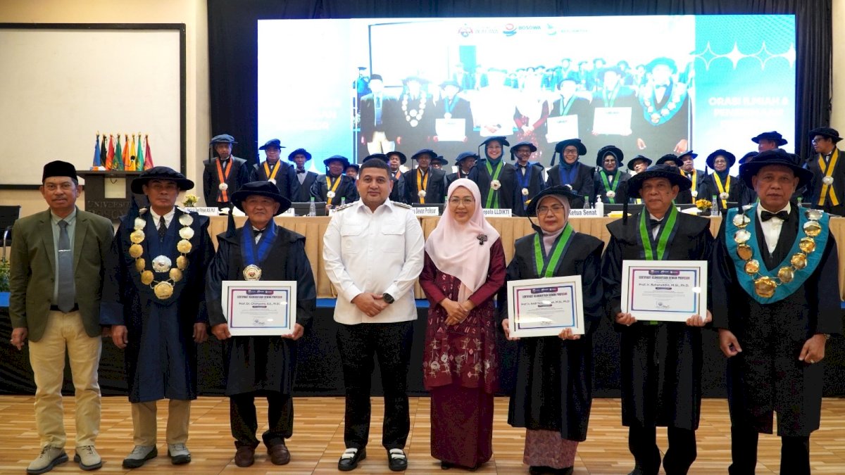 Universitas Bosowa Terima Tiga Profesor Baru