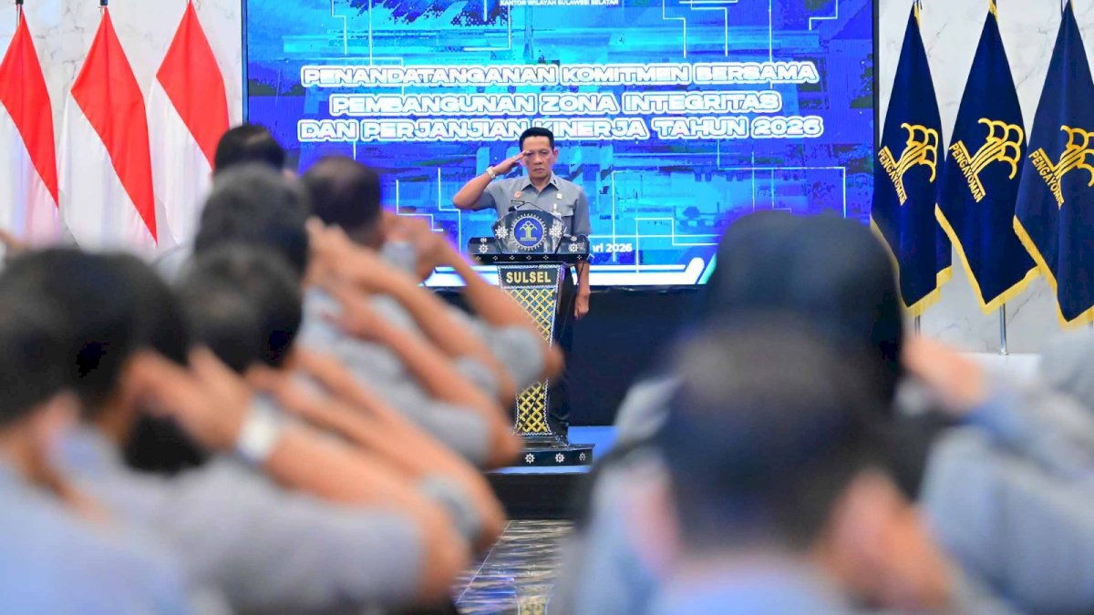 Awali 2026, Kanwil Kemenkum Sulsel Teken Komitmen Bersama Zona Integritas