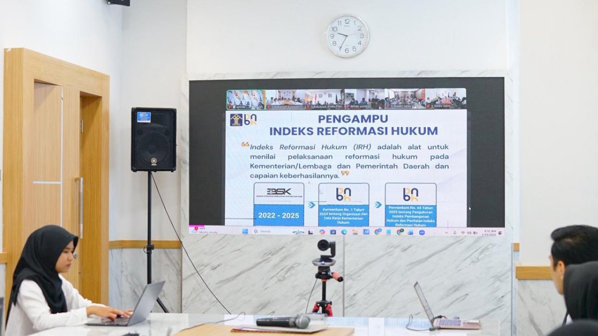 Penilaian IRH 2026 Disosialisasikan, Kanwil Kemenkum Sulsel Siap Perkuat Reformasi Hukum