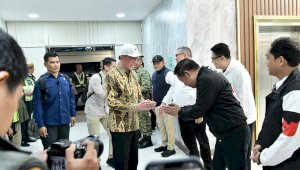 Hadiri Rakernas PSI, RMS dan Wagub Fatmawati Sambut Jokowi di Makassar