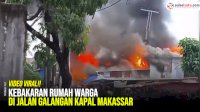 VIDEO: Kebakaran Rumah Warga di Jalan Galangan Kapal Makassar