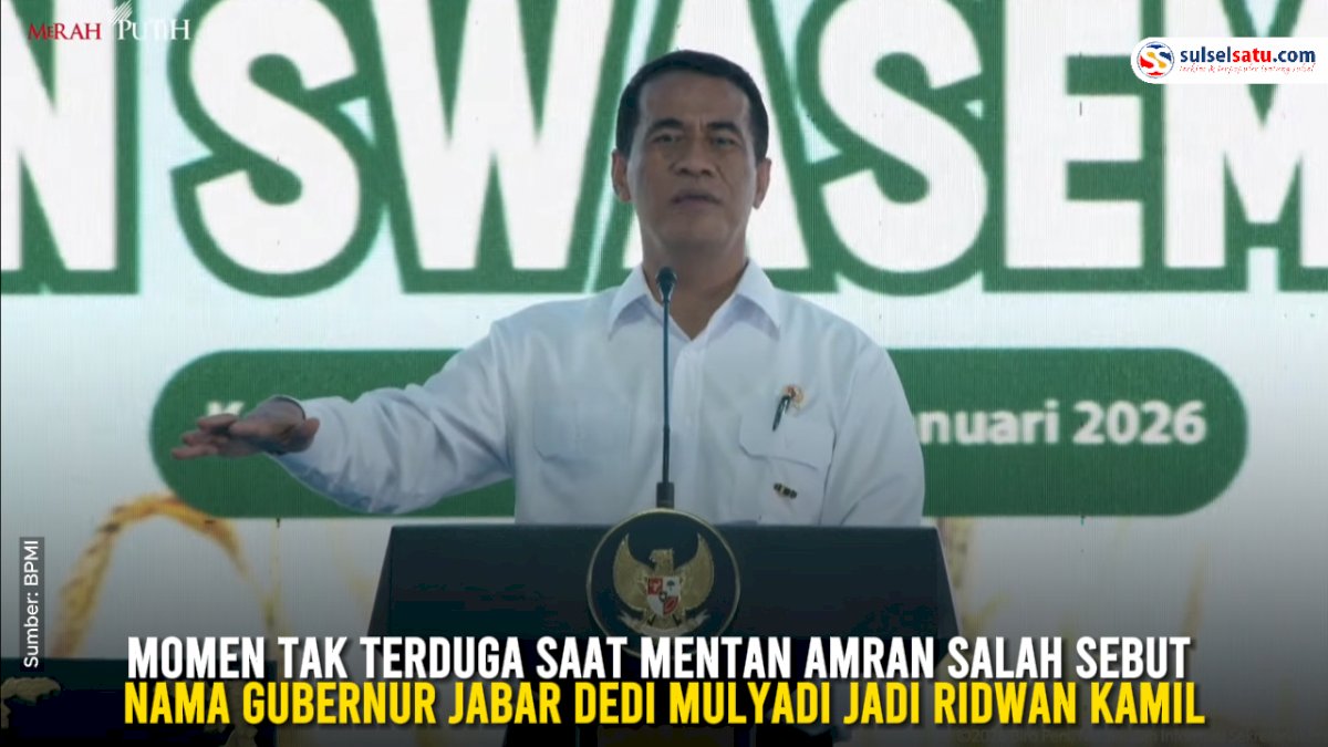 VIDEO: Momen Tak Terduga Saat Mentan Amran Salah Sebut Nama Gubernur Jabar Dedi Mulyadi Jadi Ridwan Kamil