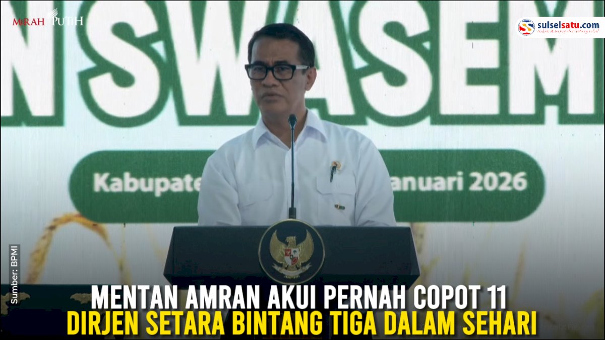 VIDEO: Mentan Amran Akui Pernah Copot 11 Dirjen Setara Bintang Tiga dalam Sehari