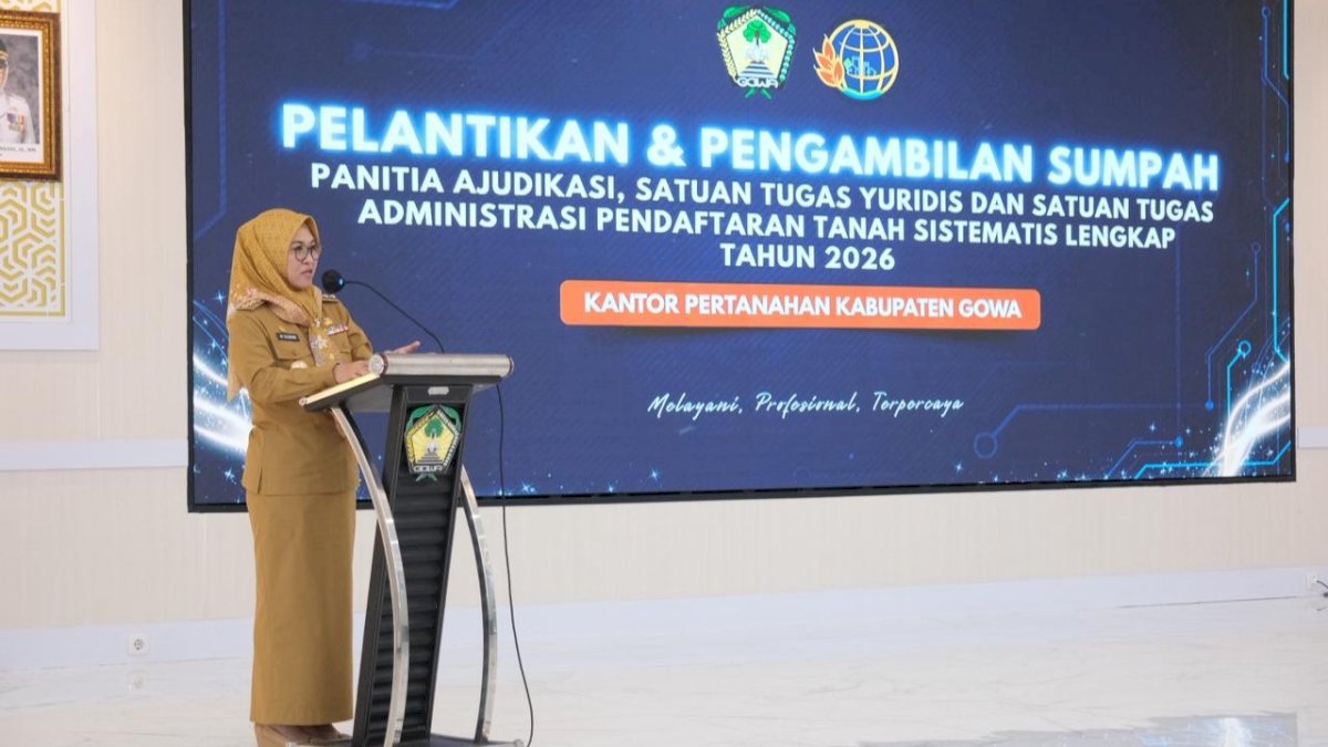 Pelantikan Panitia PTSL 2026, Bupati Gowa Tekankan Integritas dan Profesionalisme