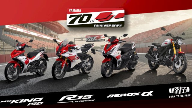 Livery spesial anniversary Yamaha ke-70 tahun. Foto: Istimewa.