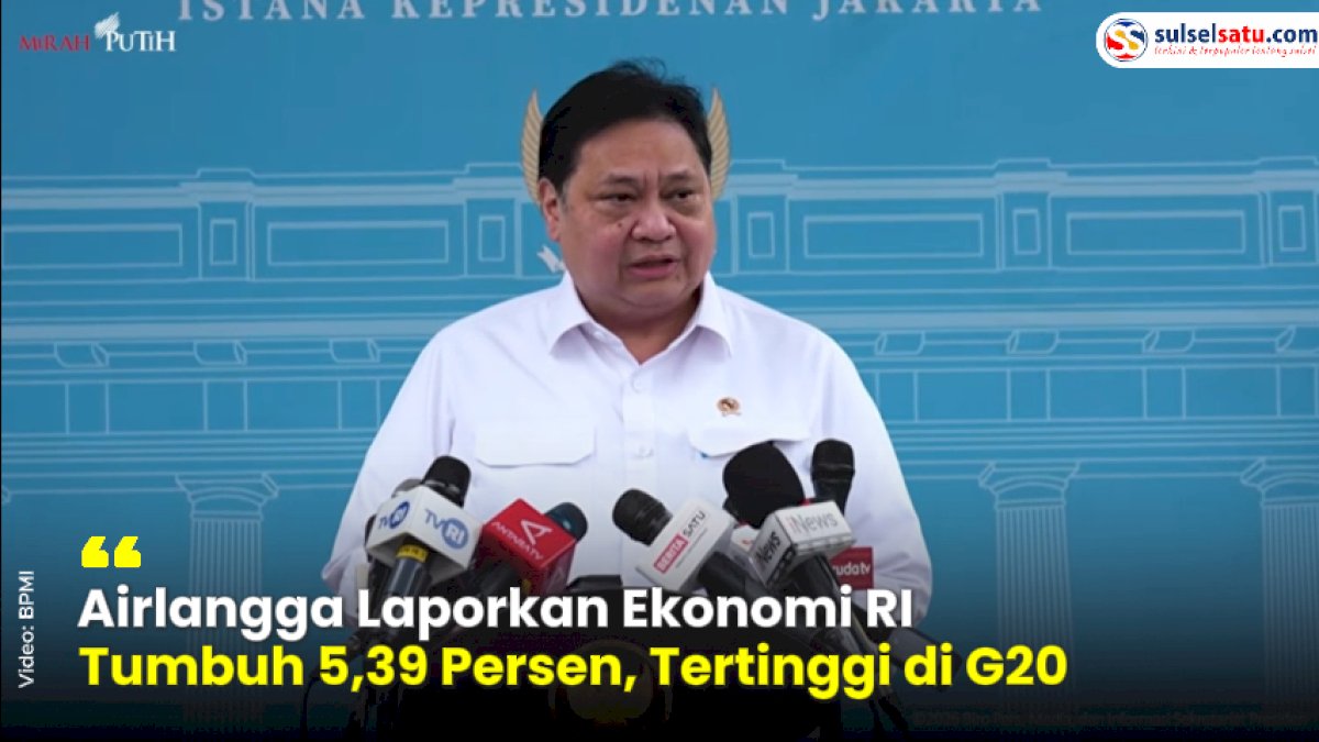VIDEO: Airlangga Laporkan Ekonomi RI Tumbuh 5,39 Persen, Tertinggi di G20