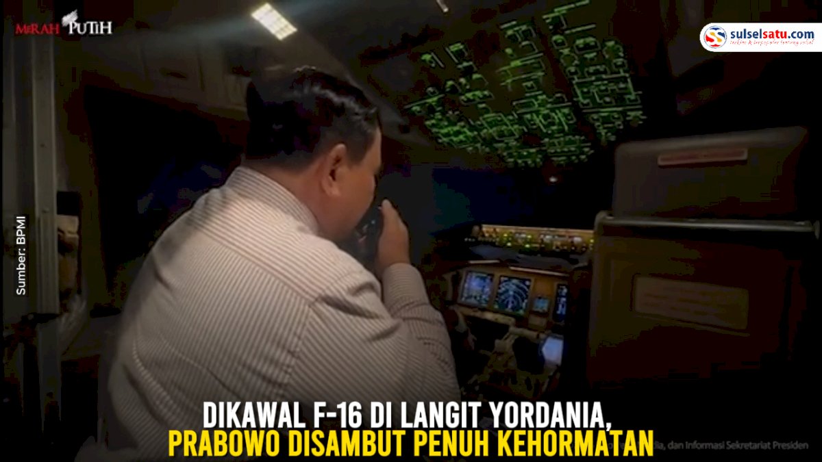 VIDEO: Dikawal F-16 di Langit Yordania, Prabowo Disambut Penuh Kehormatan