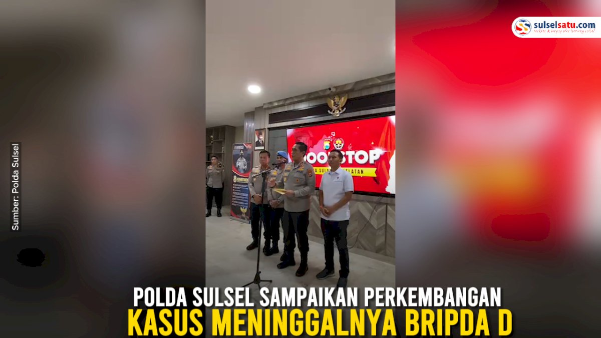 VIDEO: Polda Sulsel Sampaikan Perkembangan Kasus Meninggalnya Bripda D