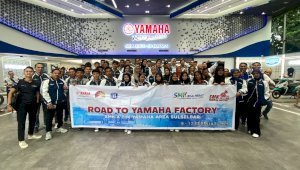 Siswa dan Guru 15 Sekolah Binaan PT SJAM Kunjungi Pabrik Motor Yamaha di Karawang