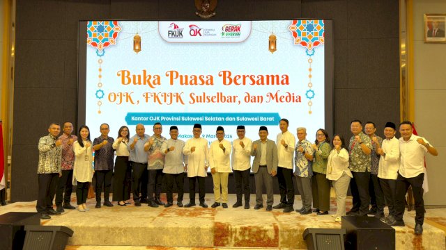 Buka puasa bersama OJK Sulselbar dan FKIJK. Foto: Istimewa.