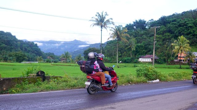 Asmo Sulsel bagi tips mudik pakai sepeda motor. Foto: Istimewa.