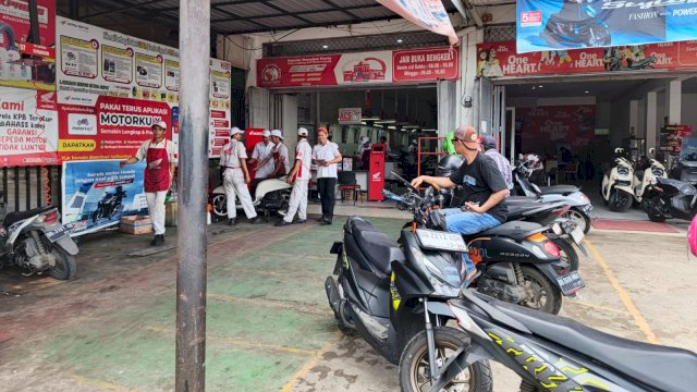 Asmo Sulsel bagi tips perawatan motor usai mudik. Foto: Istimewa.
