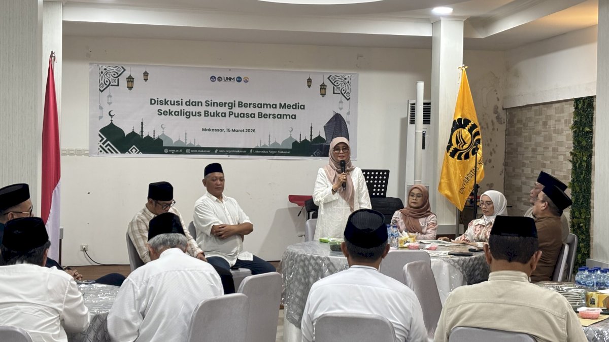 Plt Rektor UNM Gelar Diskusi dan Buka Puasa Bersama Media, Tekankan Sinergi Bangun Citra Kampus
