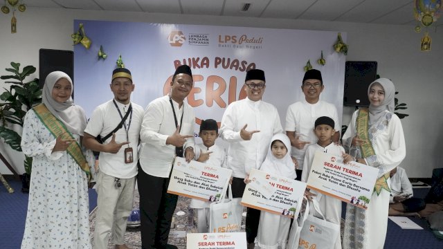 LPS Perwakilan III Makassar buka puasa bersama anak panti asuhan. Foto: Istimewa.