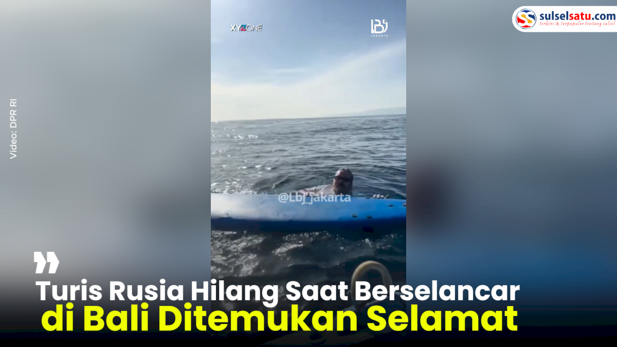 VIDEO: Turis Rusia Hilang Saat Berselancar di Bali Ditemukan Selamat