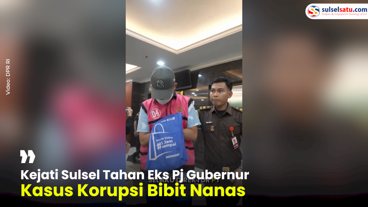 VIDEO: Kejati Sulsel Tahan Eks Pj Gubernur Kasus Korupsi Bibit Nanas