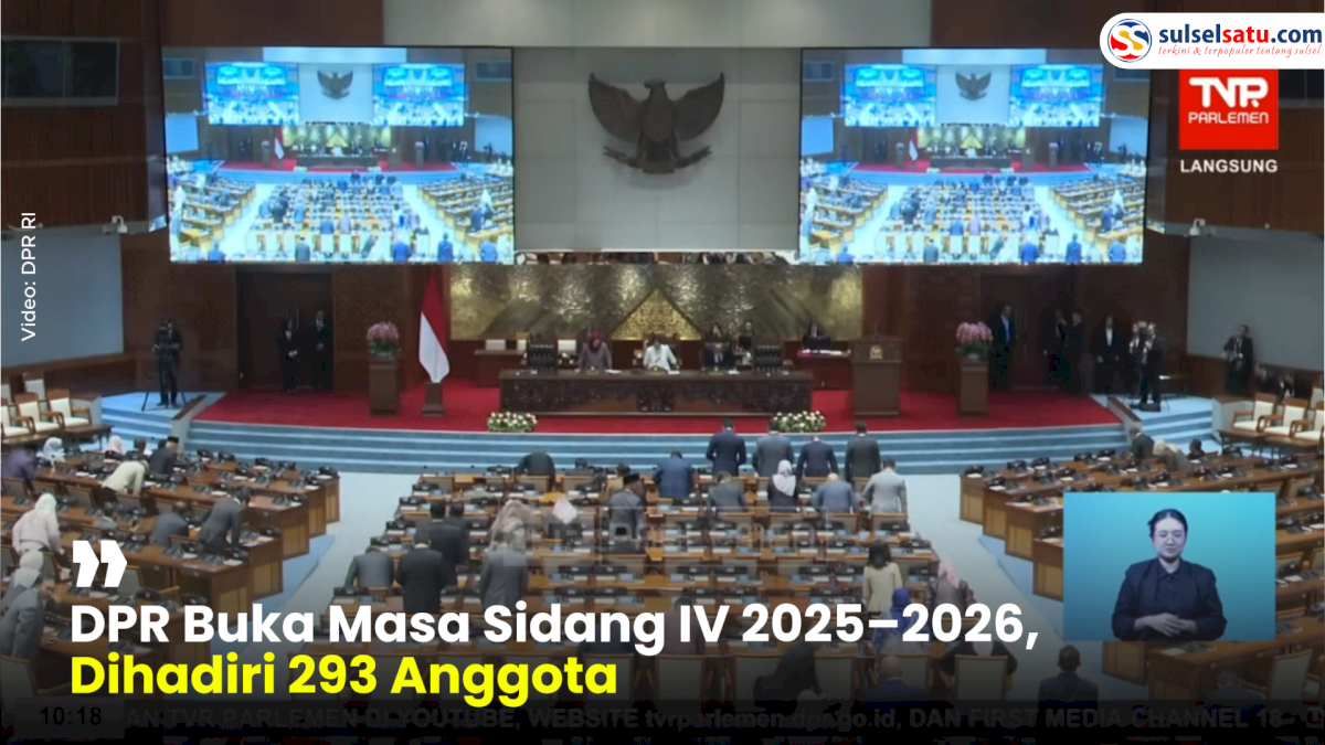 VIDEO: DPR Buka Masa Sidang IV 2025–2026, Dihadiri 293 Anggota