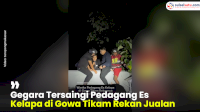 VIDEO: Gegara Tersaingi Pedagang Es Kelapa di Gowa Tikam Rekan Jualan
