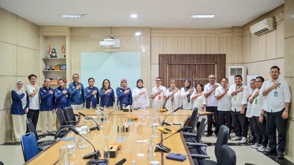 Plt Dirut dan Dirkeu PDAM Makassar Dampingi Wawali Terima Audiensi Dirut RS Mata
