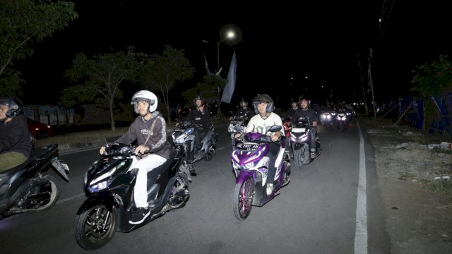 Honda Jagoan Community Night Ride Asmo Sulsel di Makassar. Foto: Istimewa.