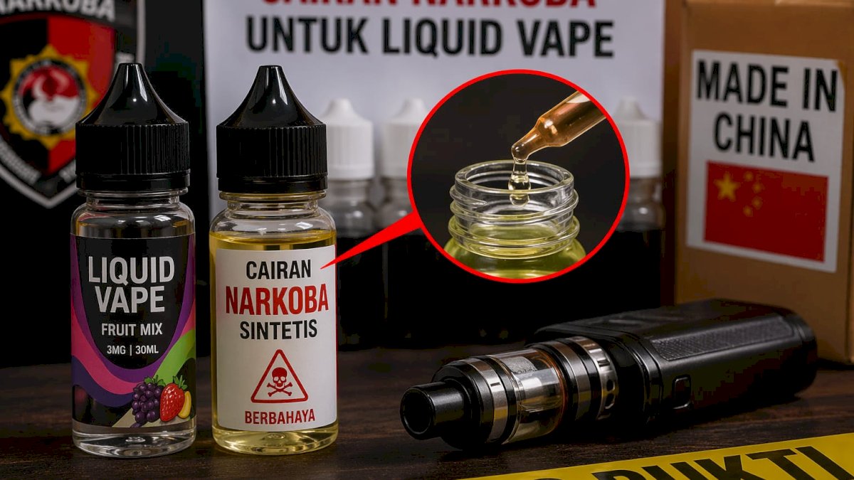 Terungkap! Jaringan Narkoba Sintek Dicampur Liquid Vape di Makassar, Bahan Dibeli di China