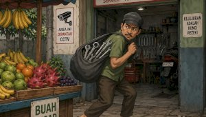 Pedagang Buah Pria di Makassar Bobol-Curi Alat Bengkel Ditangkap Saat Berjualan