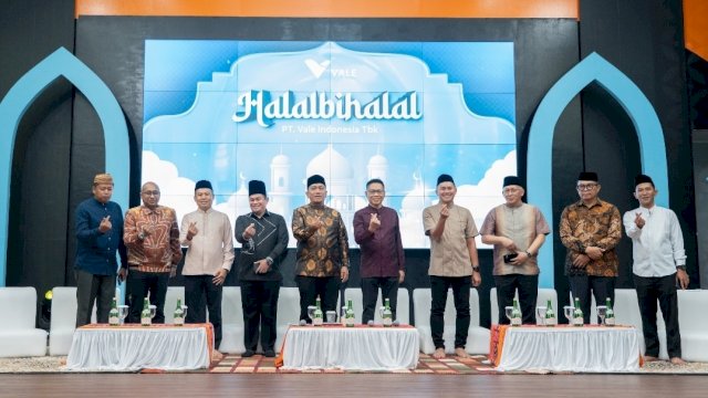 PT Vale halalbihalal bersama Forkopimda Luwu Timur. Foto: Istimewa.