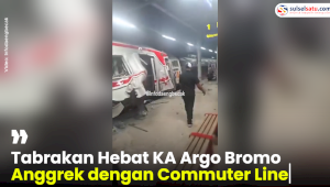 VIDEO: Tabrakan Hebat KA Argo Bromo Anggrek dengan Commuter Line di Bekasi Timur