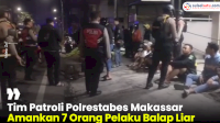 VIDEO: Tim Patroli Polrestabes Makassar Amankan 7 Orang Pelaku Balap Liar
