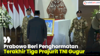 VIDEO: Prabowo Beri Penghormatan Terakhir Tiga Prajurit TNI Gugur di Misi PBB Lebanon