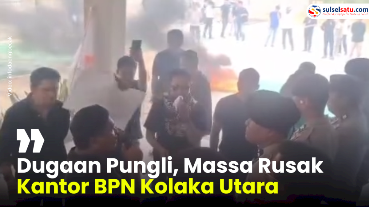 VIDEO: Dugaan Pungli, Massa Rusak Kantor BPN Kolaka Utara