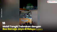 VIDEO: Mobil Tangki Tabrakan dengan Bus Remaja Jaya di Belopa Luwu