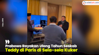 VIDEO: Prabowo Rayakan Ulang Tahun Seskab Teddy di Paris di Sela-sela Kunjungan Kerja