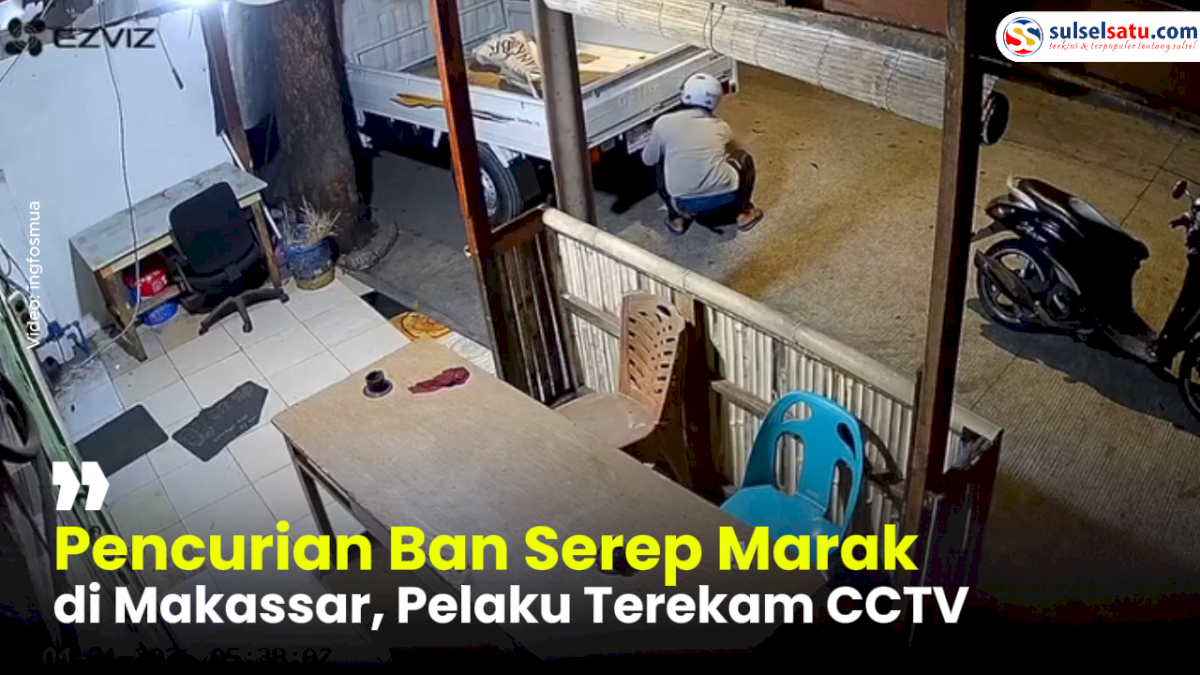 VIDEO: Pencurian Ban Serep Marak di Makassar, Pelaku Terekam CCTV