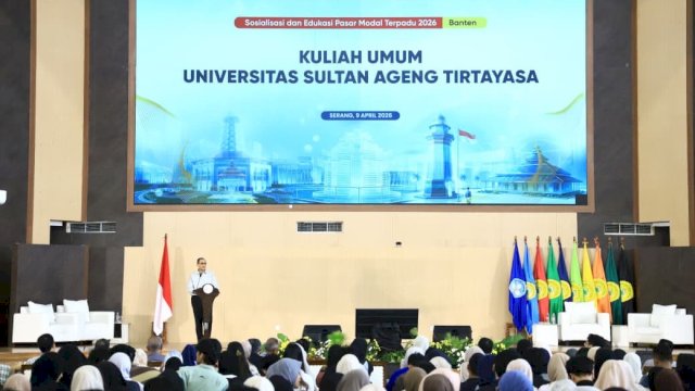 Kuliah umum Sultan Ageng Tirtayasa yang dihadiri oleh 2.100 mahasiswa. Foto: Istimewa. 