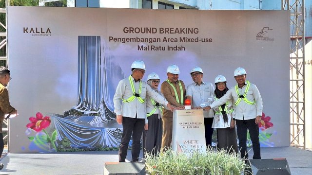 Ground breaking pengembangan MaRI di area proyek eks Hotel Sahid. Foto: Sri Wahyu Diastuti / Sulselsatu.com.. 