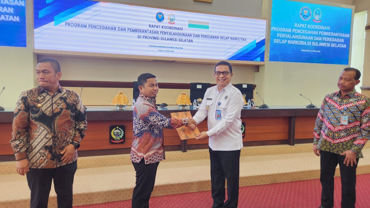 Komitmen Perangi Narkotika, Wali Kota Parepare Hadiri Rakor P4GN di Makassar
