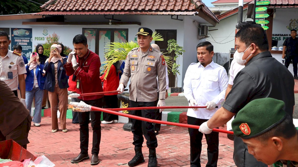 Wali Kota Parepare Hadiri Pemusnahan Barang Rampasan, Tegaskan Komitmen Berantas Narkoba