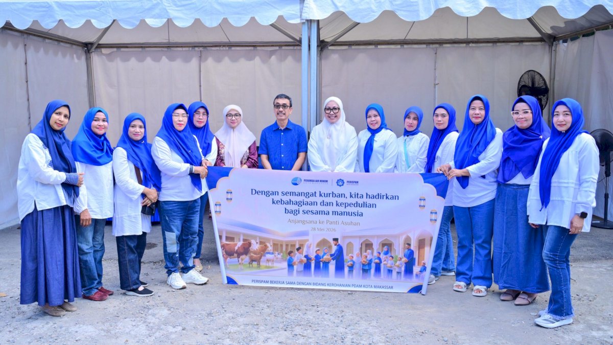 Iduladha 1447 H, Perumda Air Minum Makassar Sembelih 7 Ekor Sapi Kurban untuk Warga dan Panti Asuhan