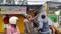 25 PK5 Tamalanrea Bongkar Lapak Secara Mandiri