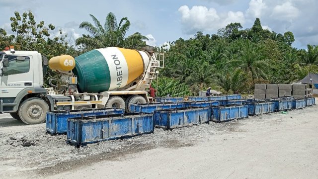 Kalla Beton suplai U-Ditch dan Ready Mix untuk KIPP di IKN. Foto: Istimewa.