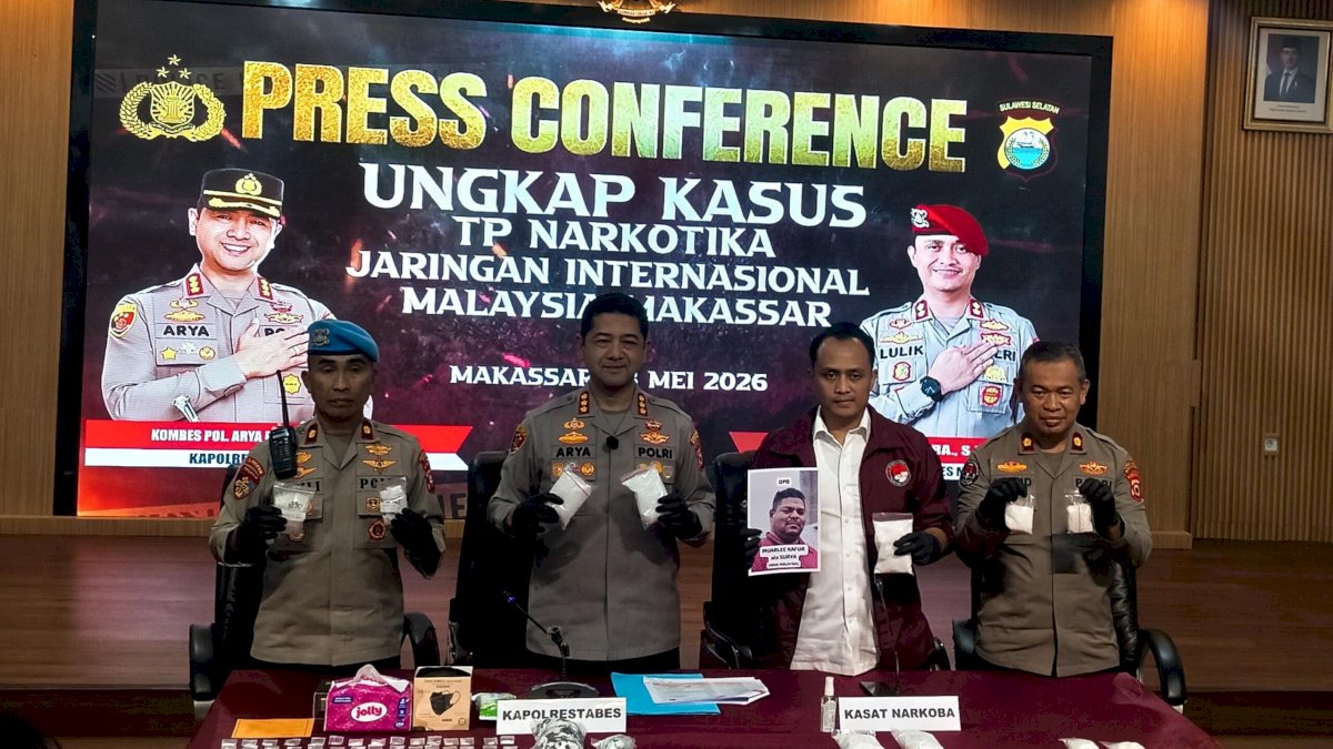 Jaringan Internasional Sabu Dibongkar di Makassar, Kurir Simpan Barang di Ikat Pinggang