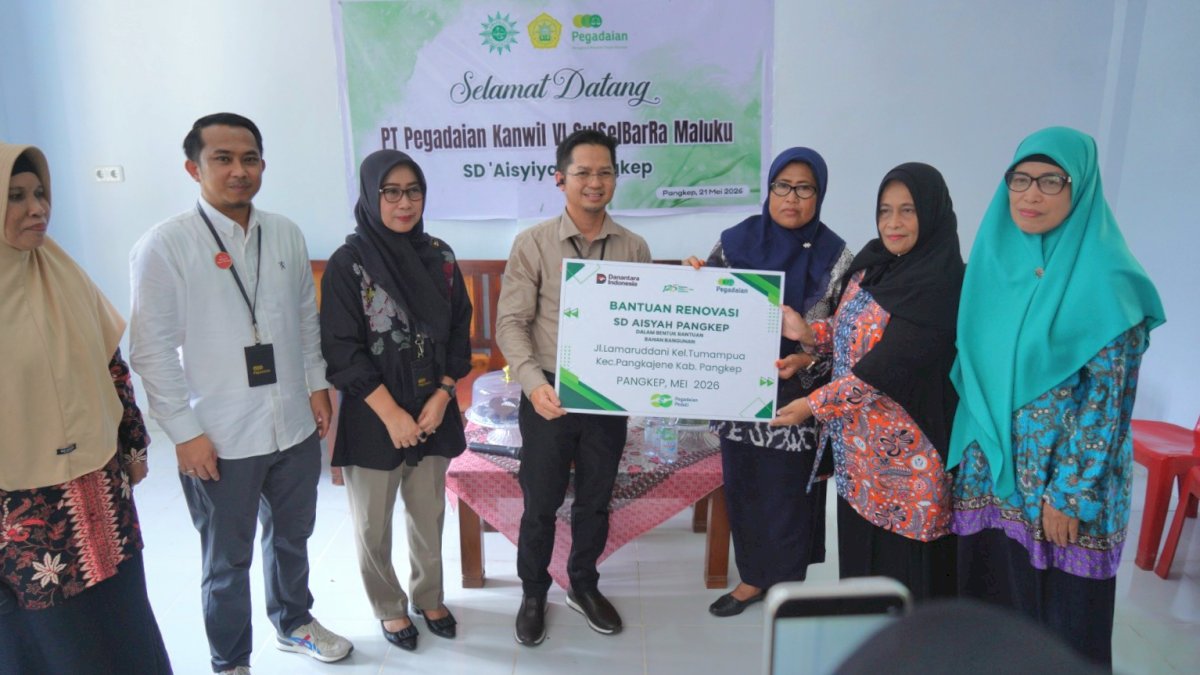 Pegadaian Bantu Renovasi SD Aisyiyah di Pangkep dengan Nilai Rp100 Juta