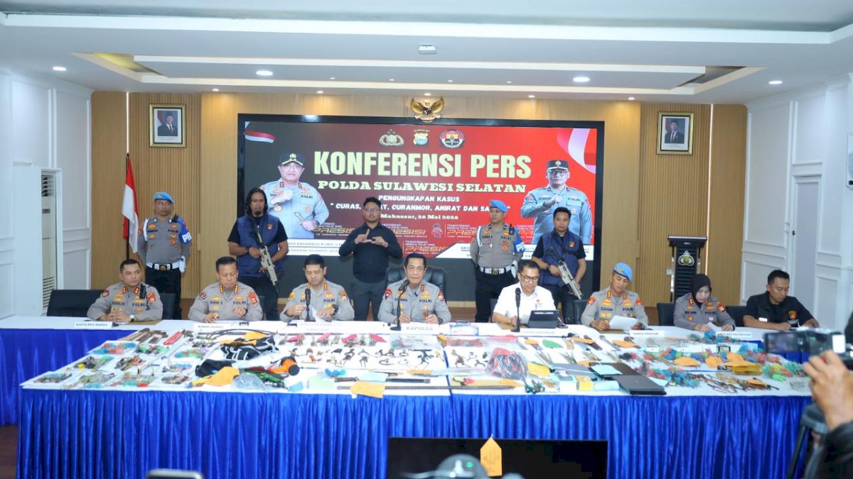 Polrestabes Makassar Dominasi Penangkapan 176 Bandit Jalanan di Sulsel Selama Mei 2026