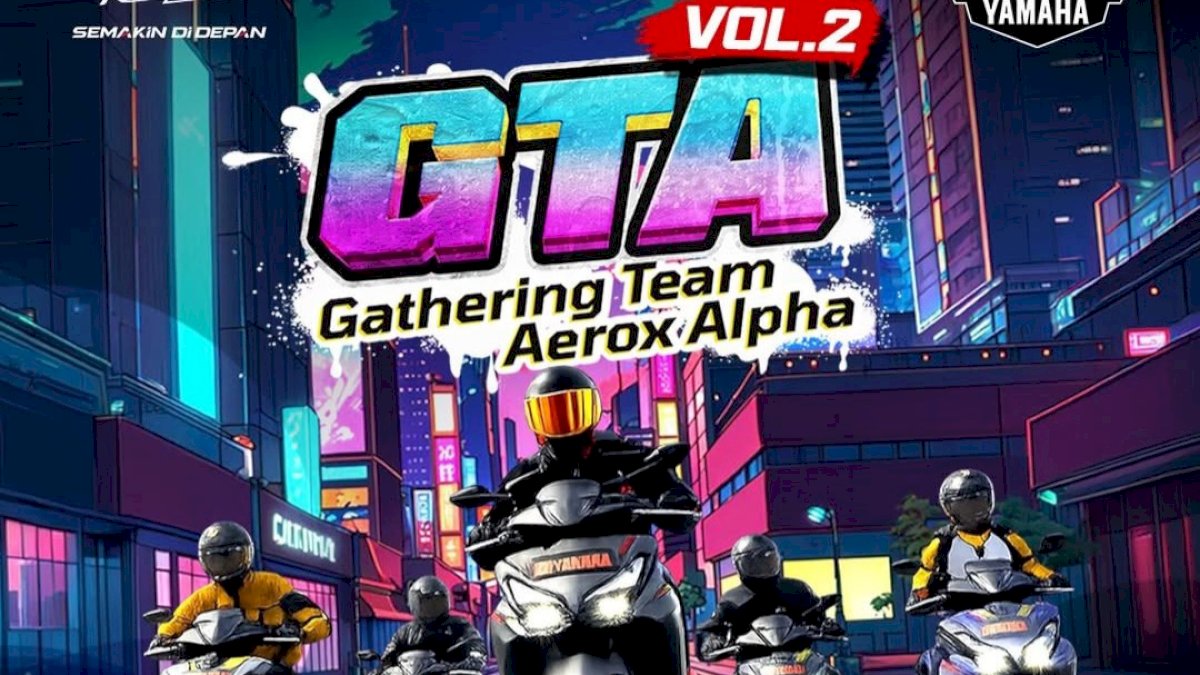 Antusiasme Tinggi, PT SJAM Kembali Gelar Gathering Team Aerox Alpha Vol 2 di Makassar