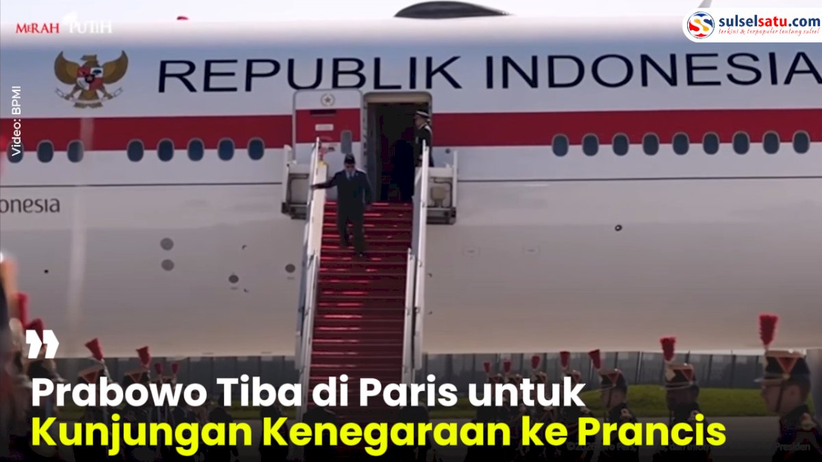 VIDEO: Prabowo Tiba di Paris untuk Kunjungan Kenegaraan ke Prancis