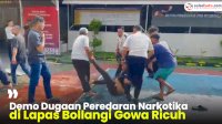VIDEO: Demo Dugaan Peredaran Narkotika di Lapas Bollangi Gowa Ricuh